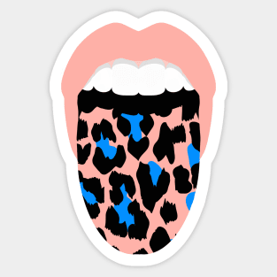 leopard lips Sticker